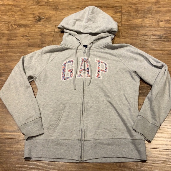 Gap full zip sweater with floral letters - Picture 5 of 8